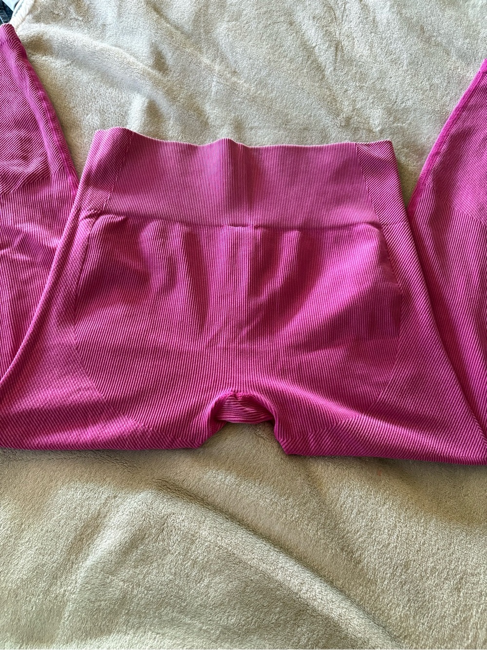 JoyLab Pink Ribbed Compression Leggings - Picture 7 of 8